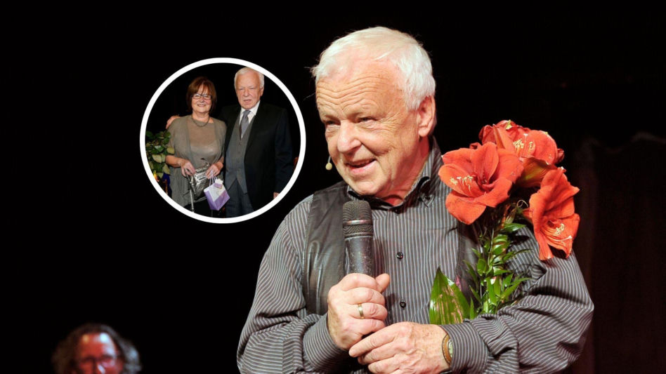 Marian Opania z żoną