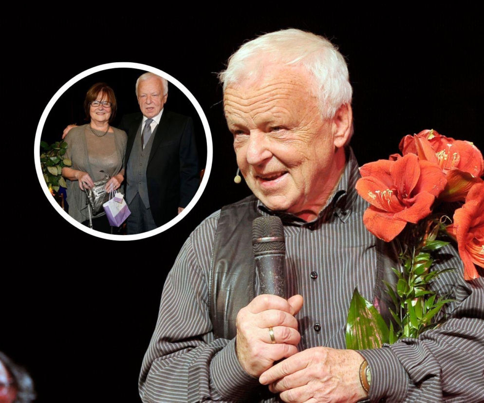 Marian Opania z żoną