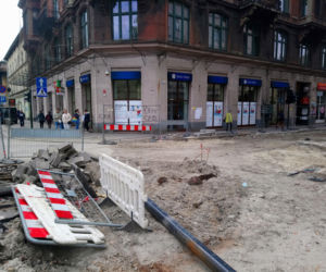Kraków: Zobacz jak postępują prace przy przebudowie ulicy Krakowskiej