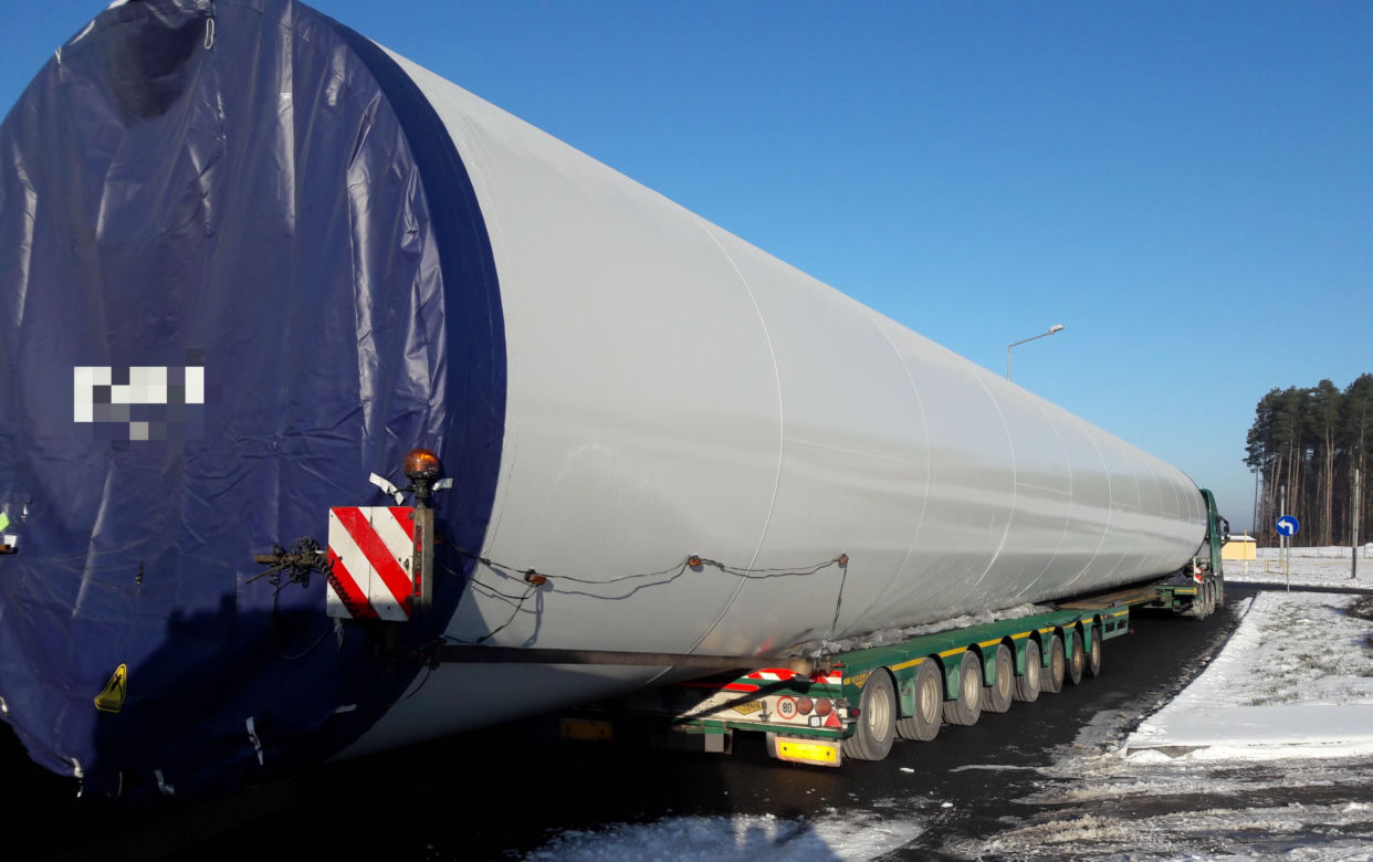 Transport elementów wiatraków był niezgodny z prawem