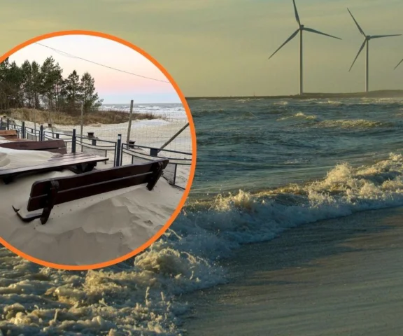 Niezwykłe zjawisko nad Bałtykiem! Silny wiatr zasypał wejścia na plażę 