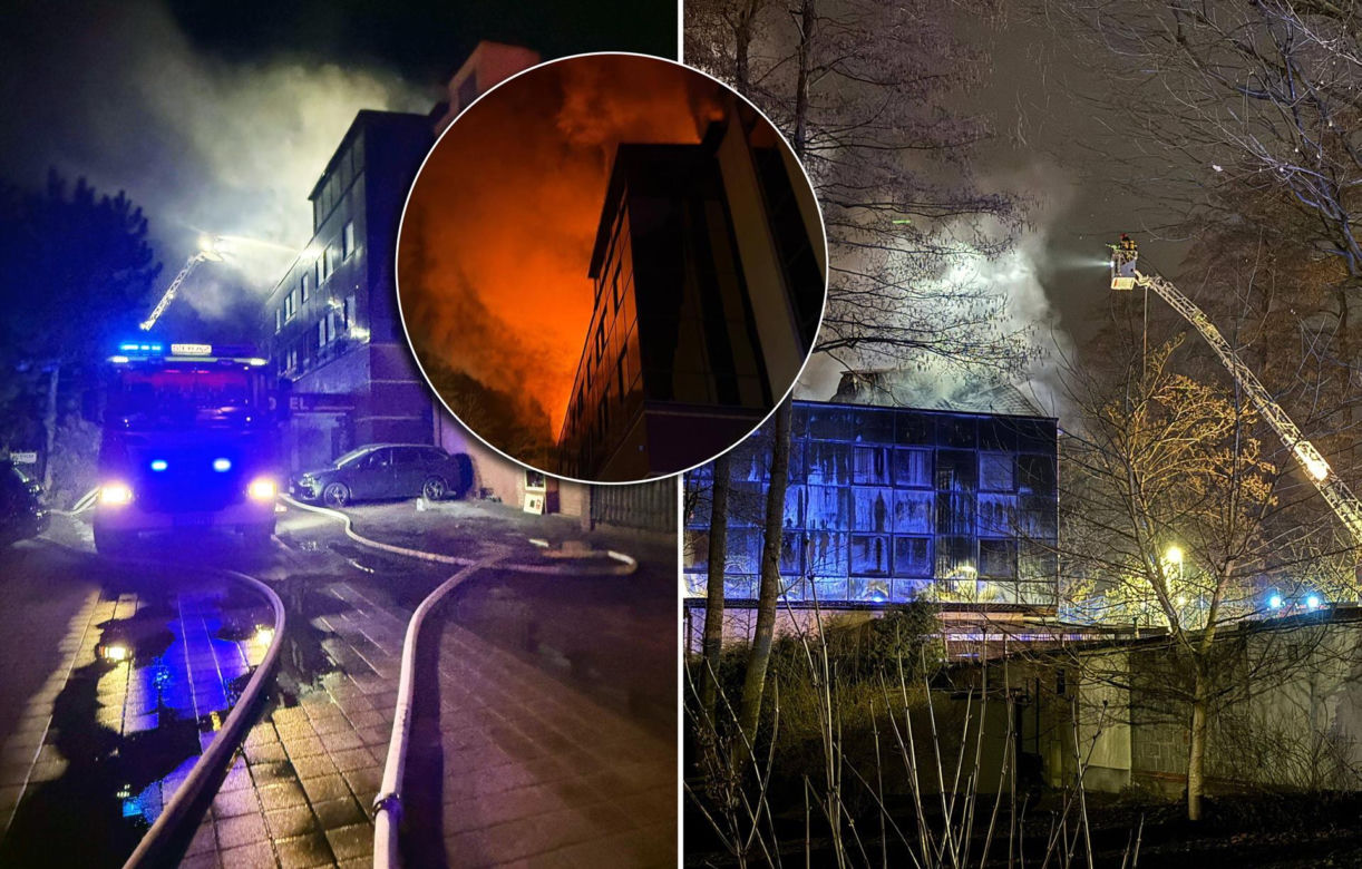 Pożar hotelu w Tychach