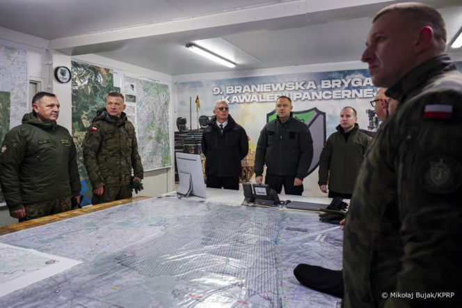 Karol Nawrocki na granicy w Wigilię