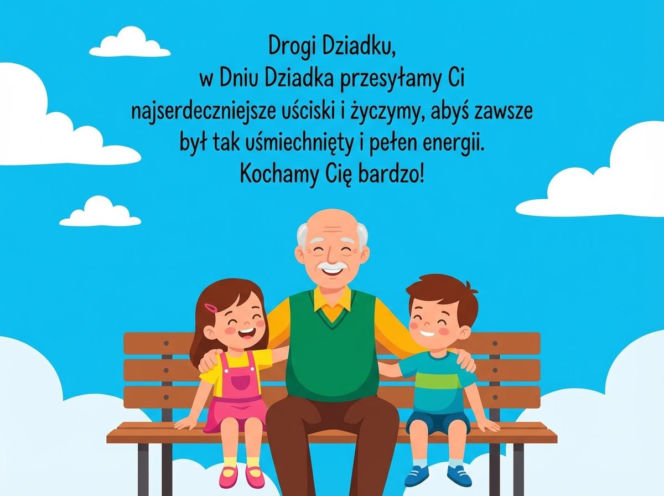 Kartka z życzeniami na Dzień Dziadka 2026