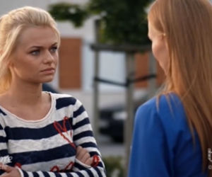 Na dobre i na złe odc. 543. Agata Woźnicka (Emilia Komarnicka), Wiktoria Consalida (Katarzyna Dąbrowska)