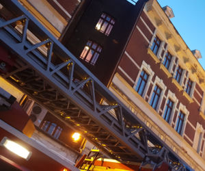 Interwencja strażaków - Hotel Polonia w Toruniu
