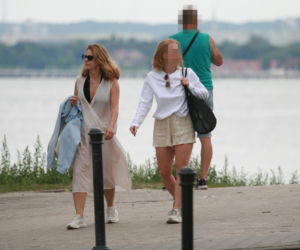 Ewa Skibińska na plaży