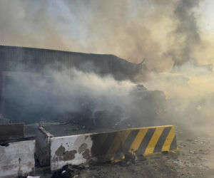 Gdynia pożar hali magazynowej