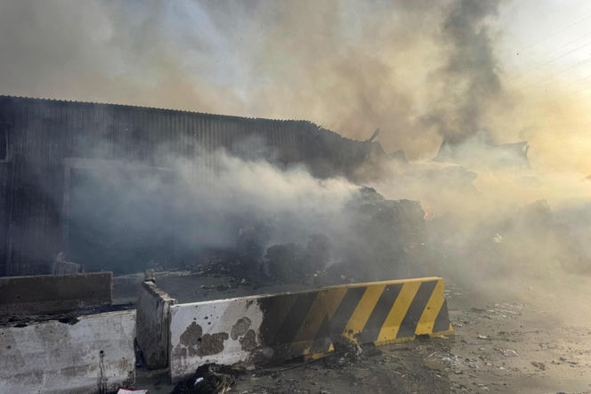 Gdynia pożar hali magazynowej