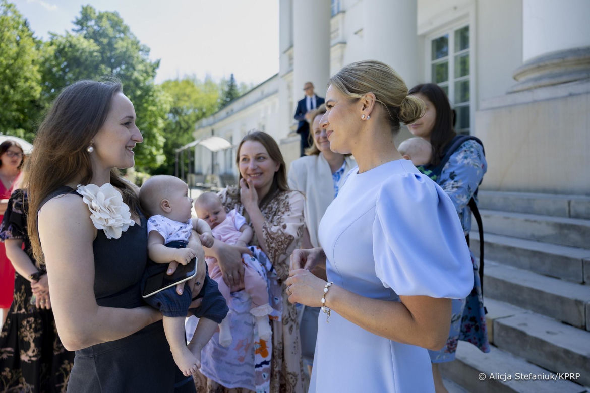 Marta Nawrocka podczas Dnia Matki