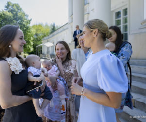 Marta Nawrocka podczas Dnia Matki