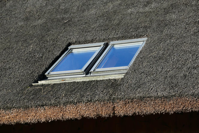 Strzecha trzcinowa nie wyklucza okien dachowych