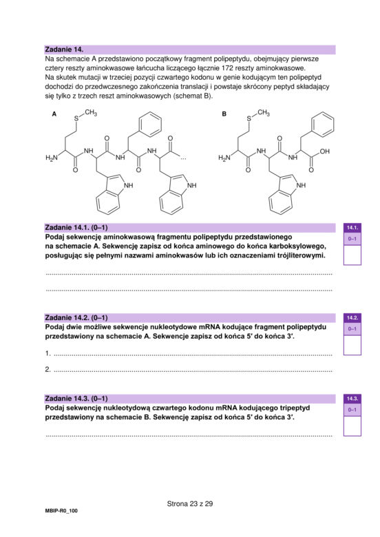 Matura 2023 rozszerzona biologia - arkusz CKE