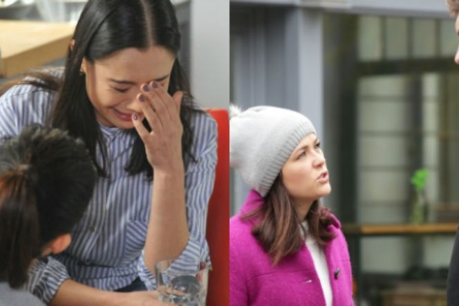 M jak miłość Iza (Adriana Kalska), Kinga (Katarzyna Cichopek), Marcin (Mikołaj Roznerski)