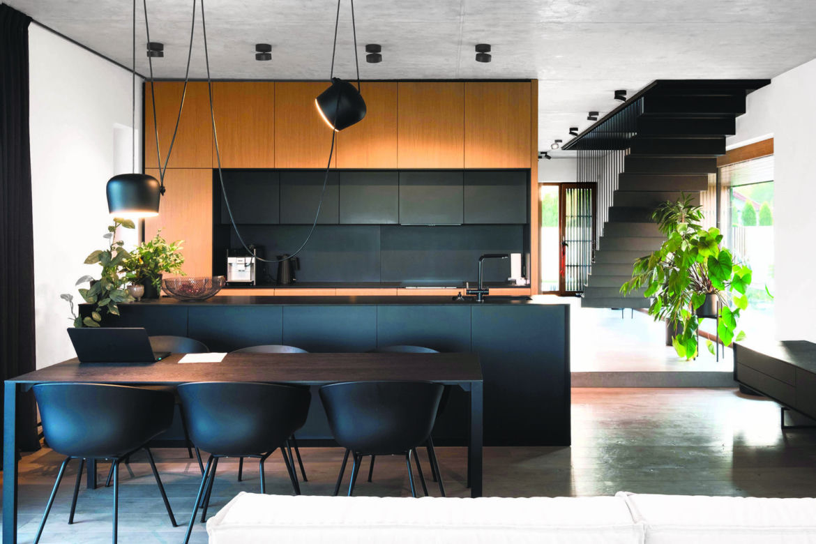 Dom ze skośnym dachem - projekt: SOIA architekci