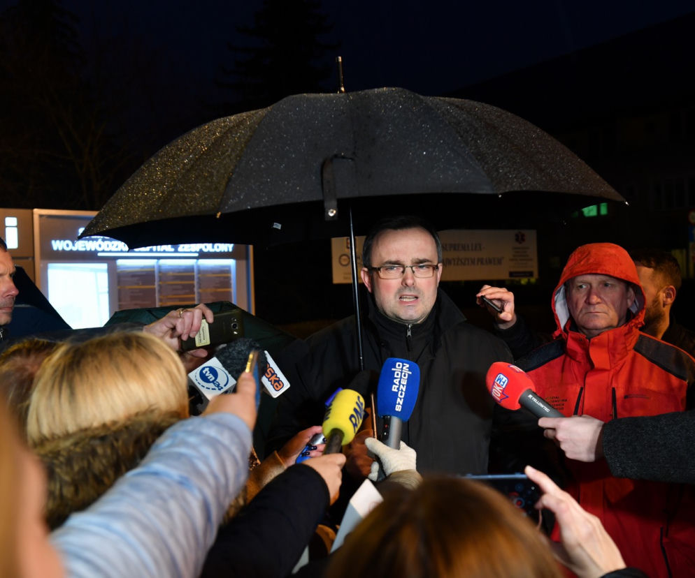 Biefing prasowy w szpitalu przy ul. Arkońskiej