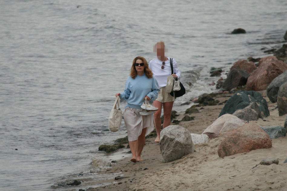 Ewa Skibińska na plaży