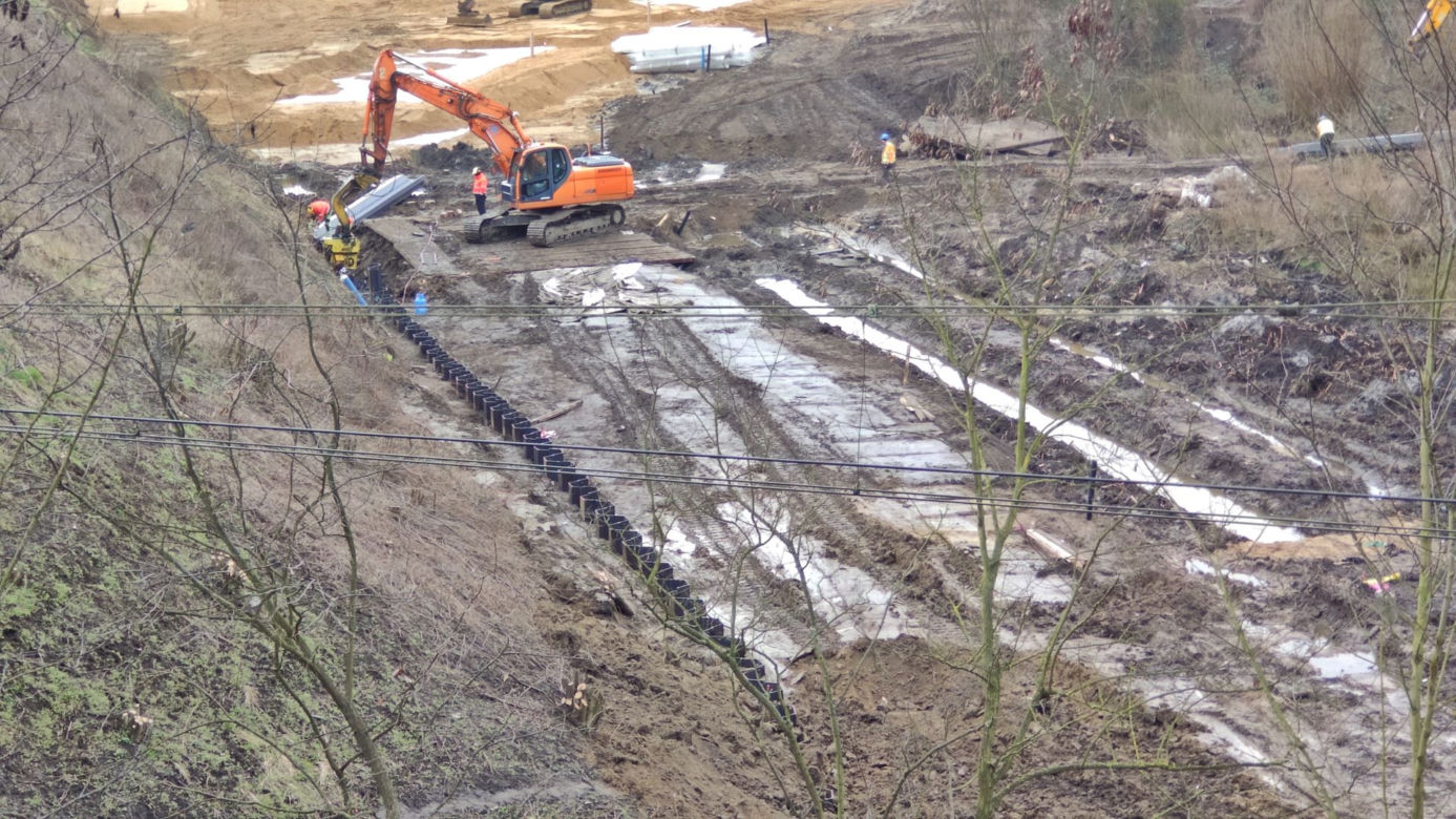 Budowa węzła Granitowa - marzec 2020