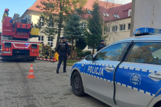 Próbna ewakuacja w zamojskim rolniczaku