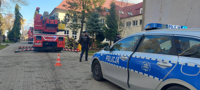 Próbna ewakuacja w zamojskim "rolniczaku"