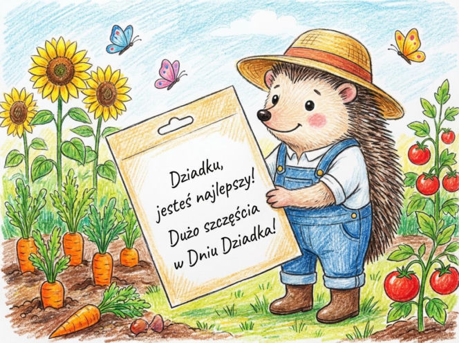 Kartka z życzeniami na Dzień Dziadka 2026