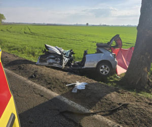 Dwie osoby zginęły w roztrzaskanym Audi. Potworny widok na miejscu