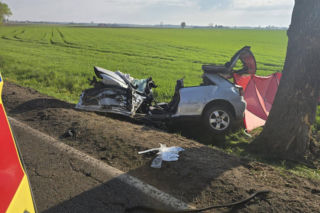 Dwie osoby zginęły w roztrzaskanym Audi. Potworny widok na miejscu