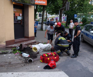 Urwała balkon bo była za ciężka