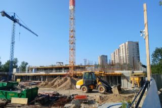 Budowa inwestycji Ale! KEN przy metrze Imielin w Warszawie
