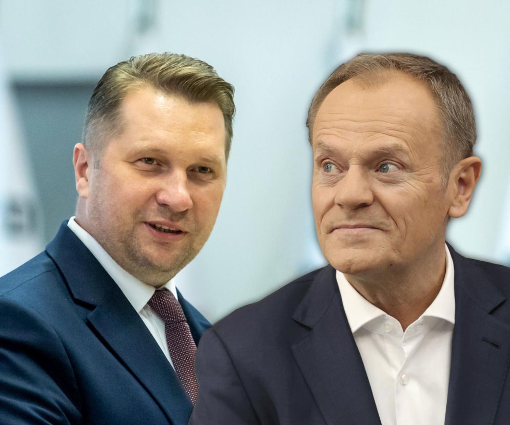 Przemysław Czarnek oraz Donald Tusk. O sporze politycznym po decyzji prezydenta w sprawie cen paliw przeczytasz w Eska.