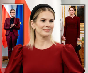 Marta Nawrocka kocha ciemną czerwień! To wiele mówi o jej charakterze