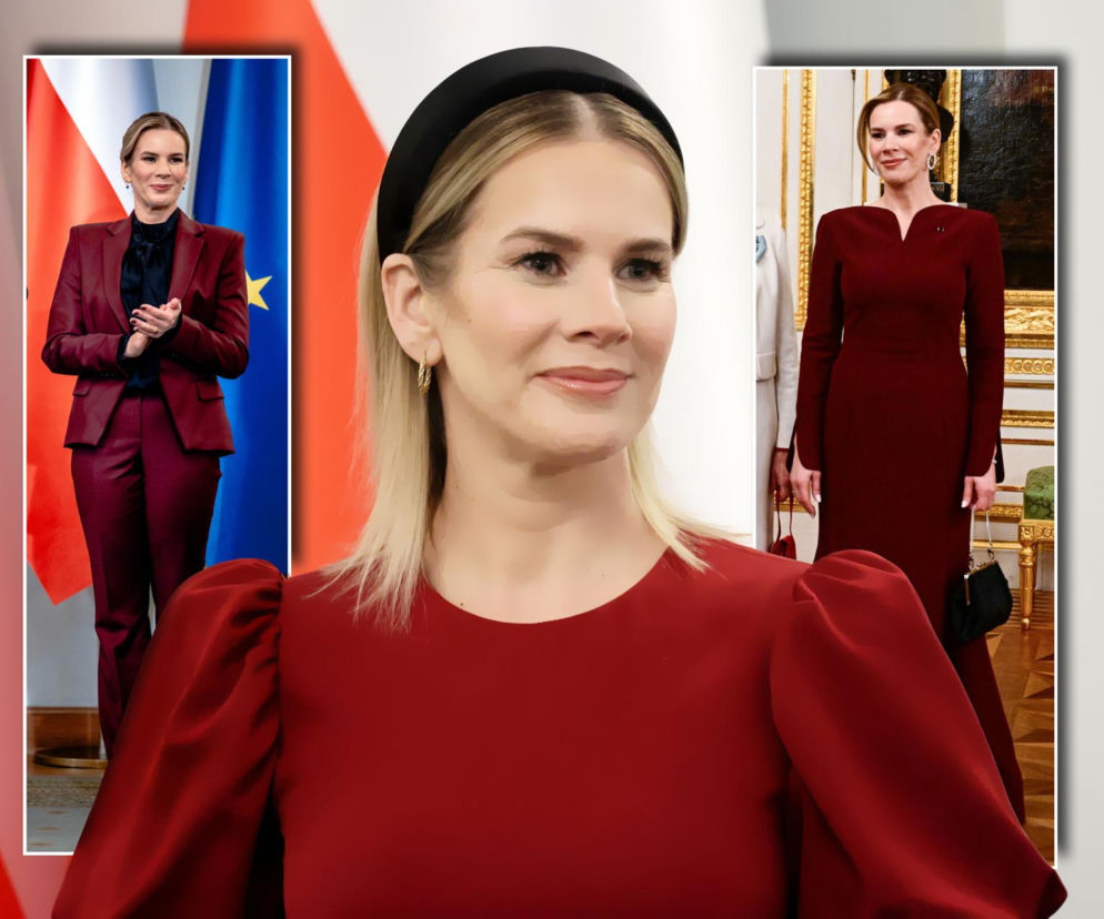 Marta Nawrocka w czerwieni