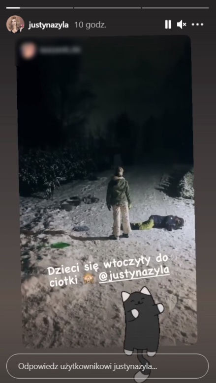 Dzieci turlały się przy Justynie Żyle