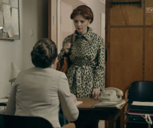 Stulecie Winnych 4, odc. 41: Kasia (Weronika Humaj), dyrektorka szkoły (Marta Alaborska)