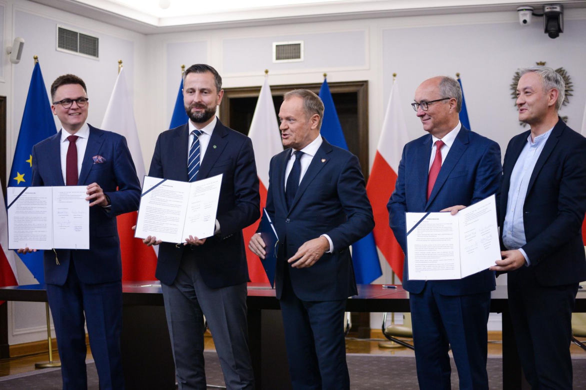 Liderzy KO, Trzeciej Drogi i Nowej Lewicy podpisali umowę koalicyjną