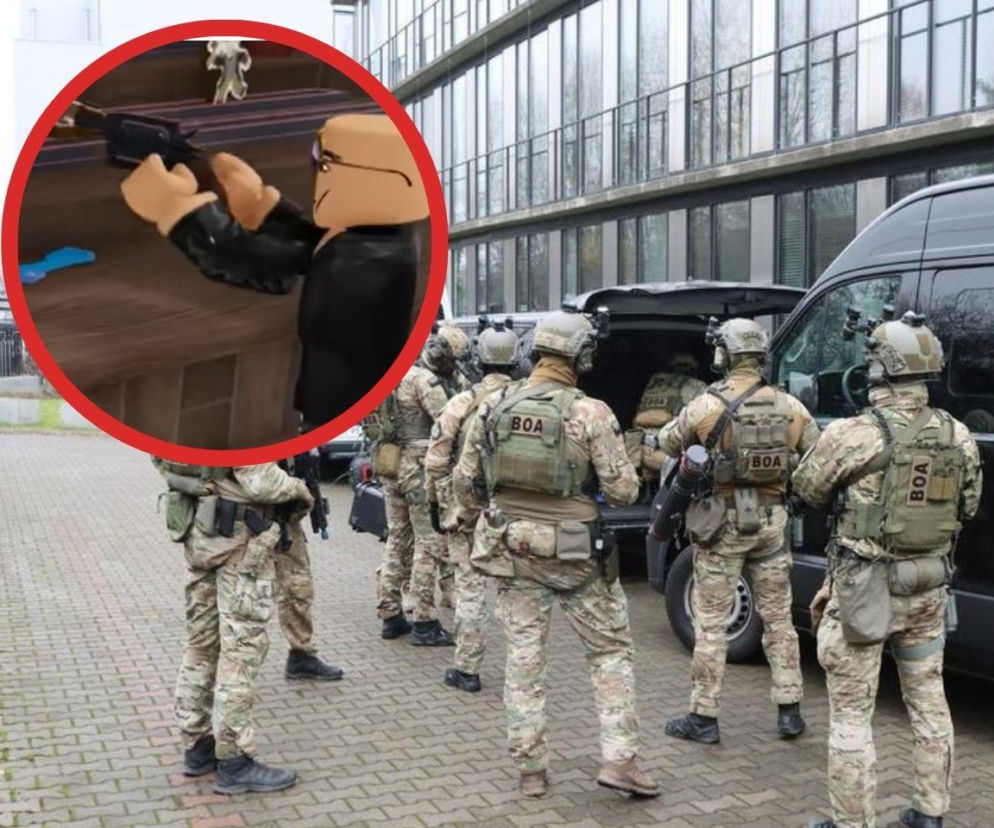 Stworzył makietę szkoły w Robloxie i trenował ataki! Policja znalazła w jego domu broń palną