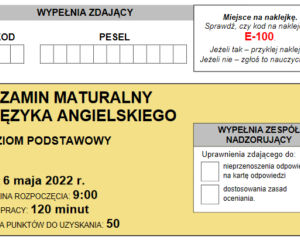 Angielski 2022 - arkusz maturalny CKE