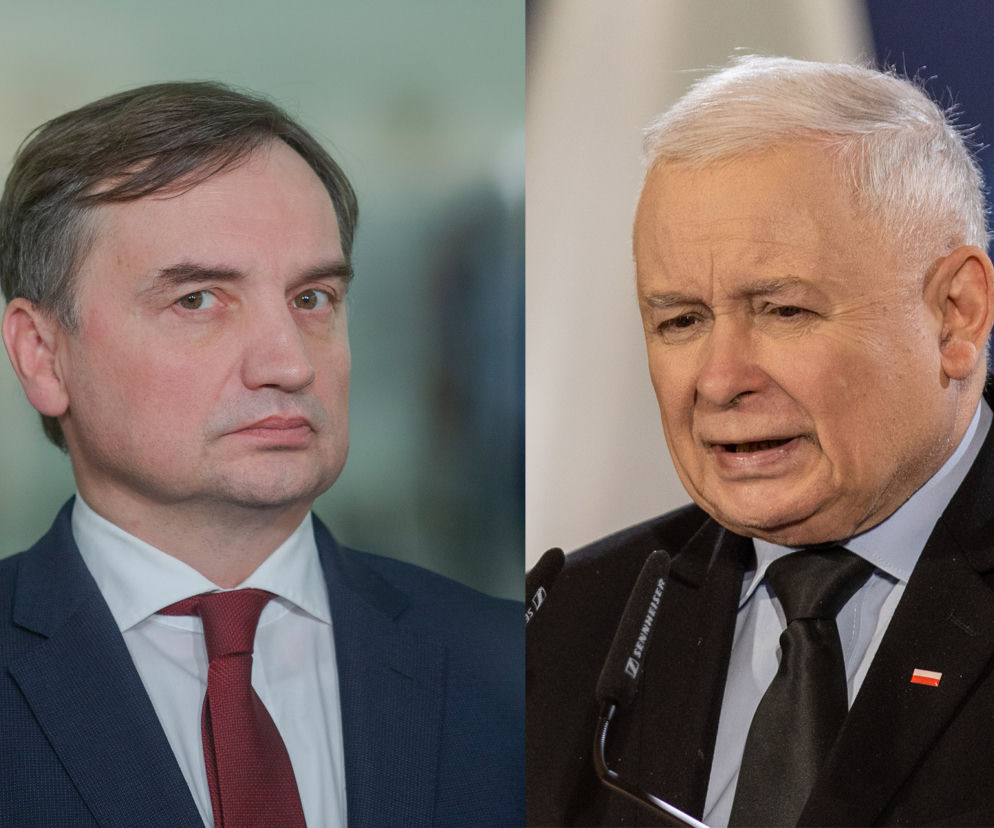Portrety Zbigniewa Ziobry i Jarosława Kaczyńskiego. O relacjach liderów prawicy przeczytasz na SE Polityka.
