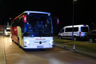 Reprezentacja Polski: nocny powrót do hotelu po meczu