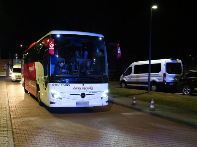 Reprezentacja Polski: nocny powrót do hotelu po meczu