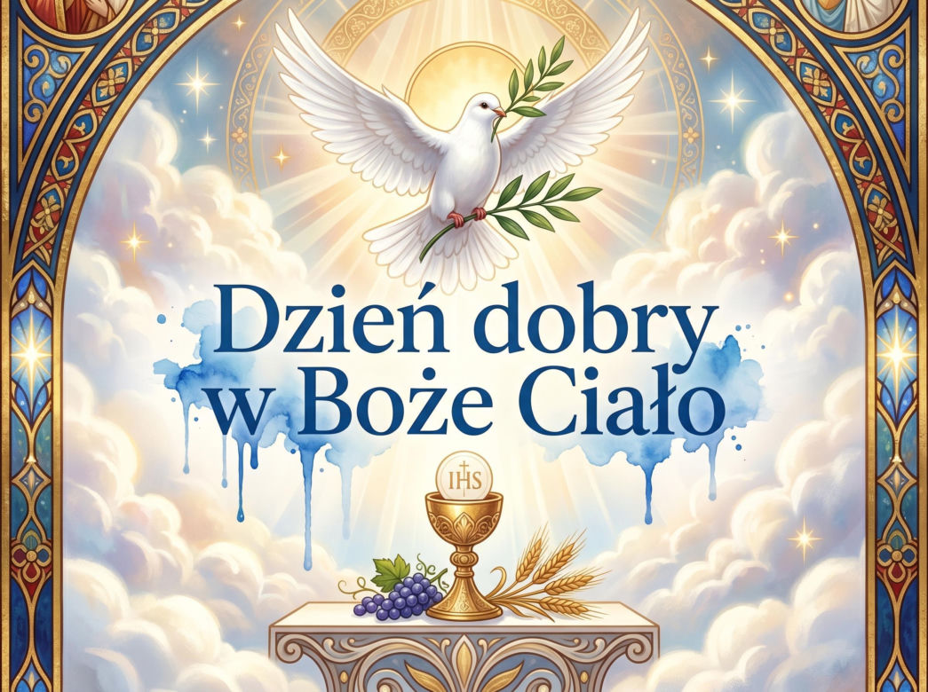 Kartka z życzeniami na Boże Ciało