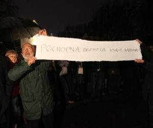 Protest w Krakowie