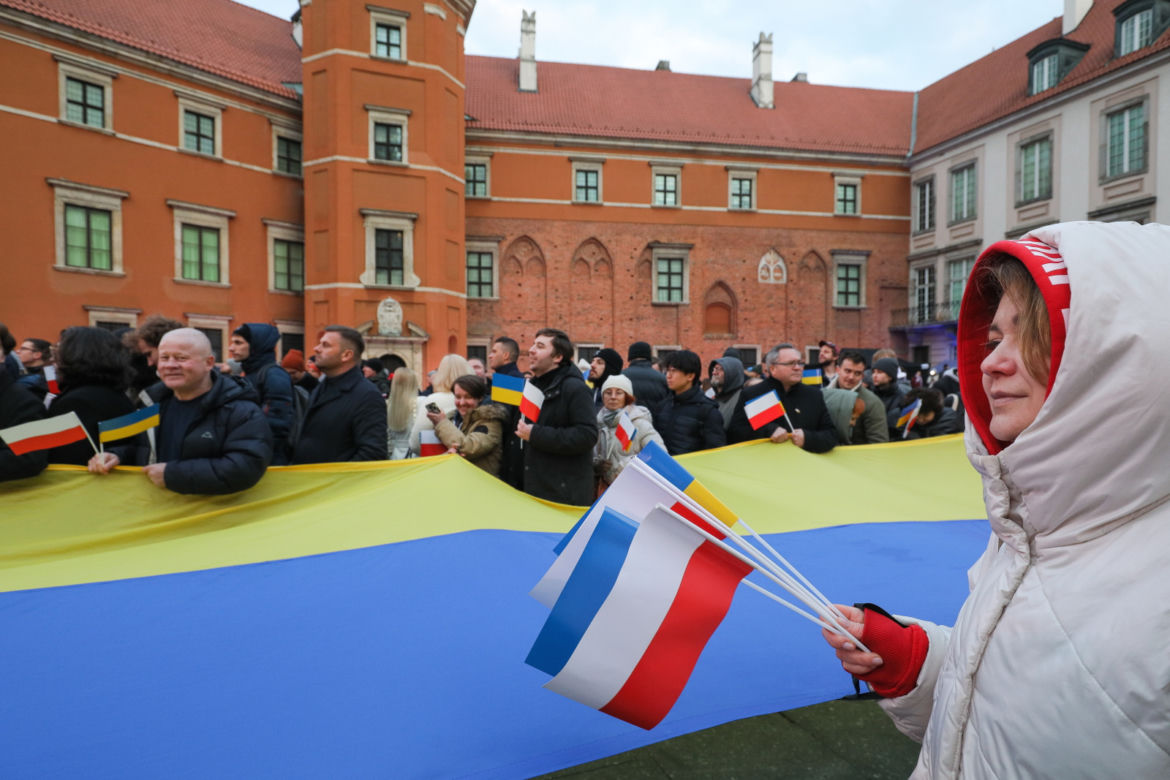 Wystąpienie Wołodymyra Zełenskiego na Zamku Królewskim w Warszawie