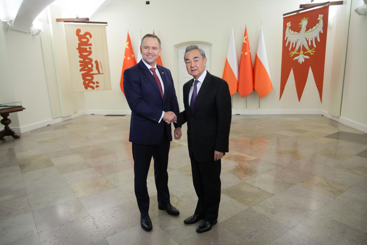 Chiński minister Wang Yi w Warszawie