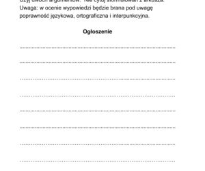 Egzamin ósmoklasisty 2020 - arkusz egzaminacyjny z jęz. polskiego