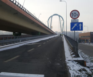 Zamknięty Most Uniwersytecki w Bydgoszczy