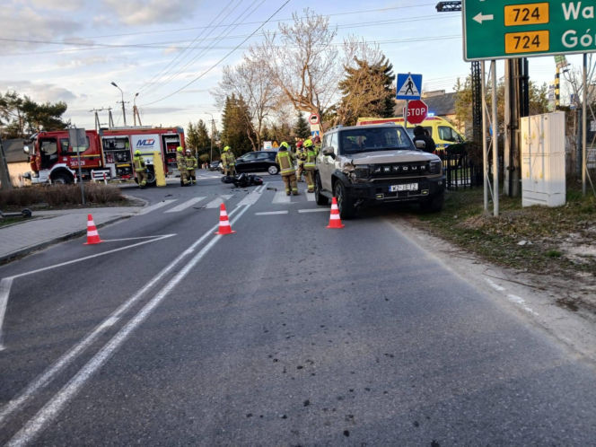 Baron miał spowodować wypadek pod Warszawą