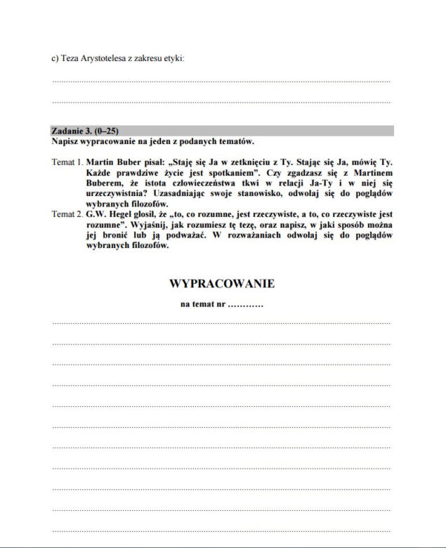 Matura 2016 z filozofii