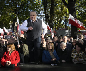 Protest pod TK. Kaczyński