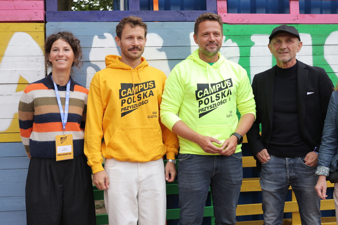 Campus Polska 2022. Mateusz Banasiuk, Rafał Trzaskowski, Andrzej Chyra